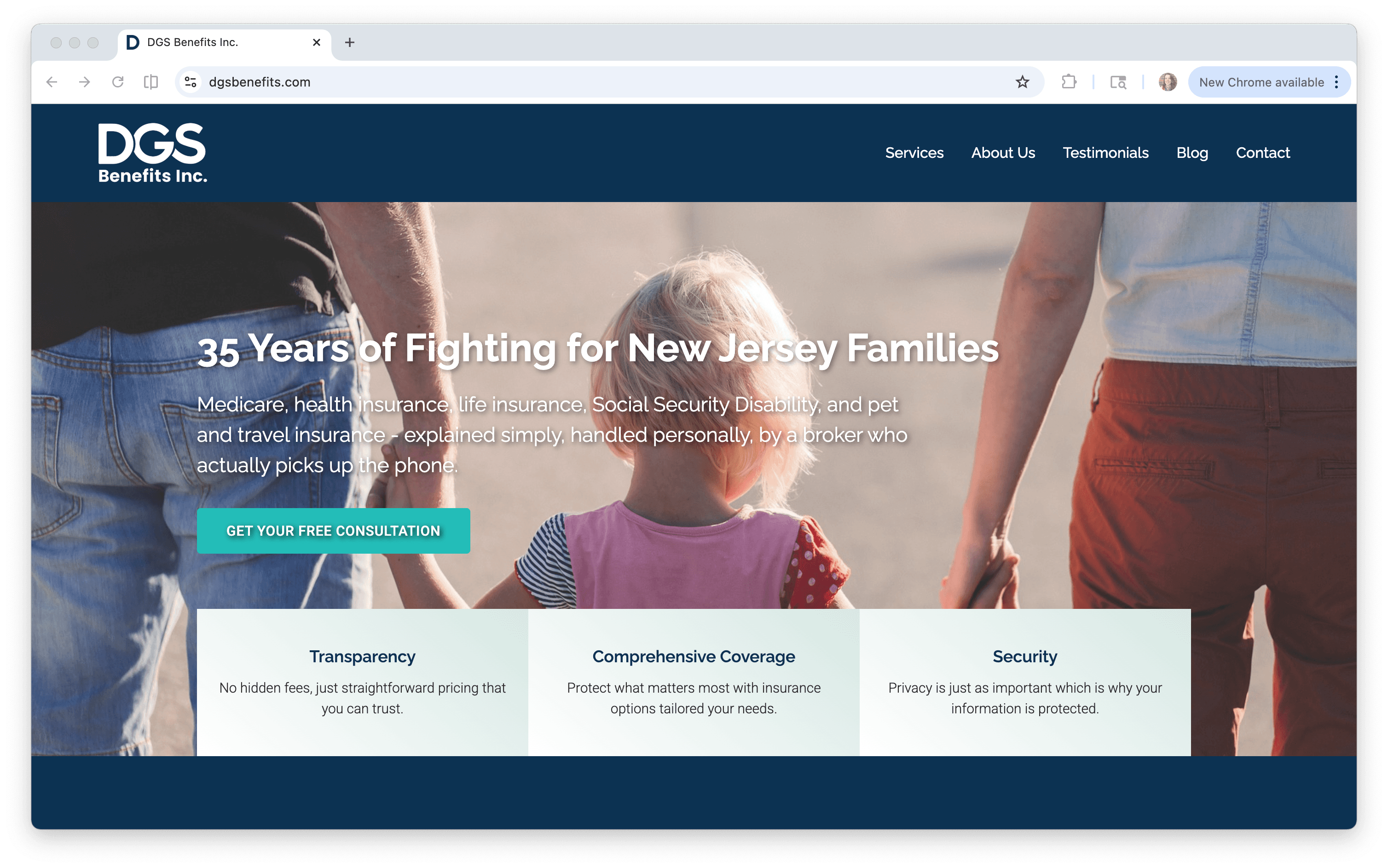DGS Benefits site navbar